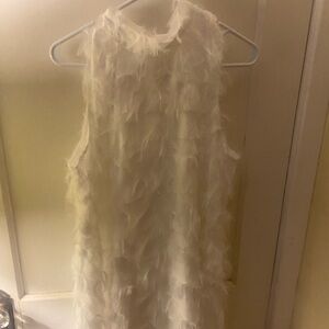 Flapper like feather mini dress brand new no tags
